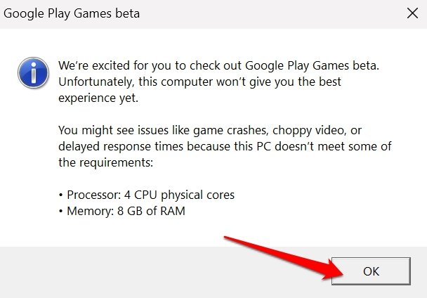 Google Play games beta system requirements