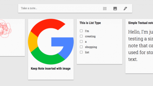 Google Keep Notes Type