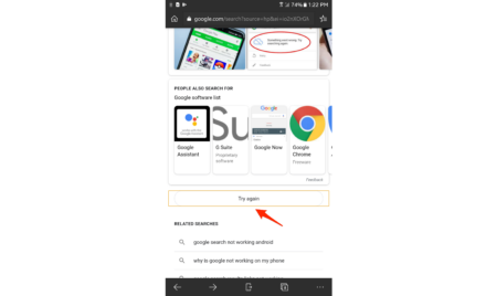 Google Search More Results Error Try Again