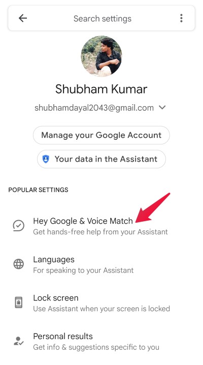 Hey Google & Voice Match