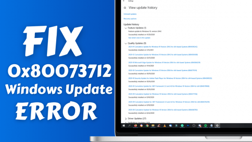 How to Fix Windows Update Error Code 0x80073712