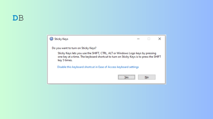 How to Turn Off Sticky Keys in Windows 11