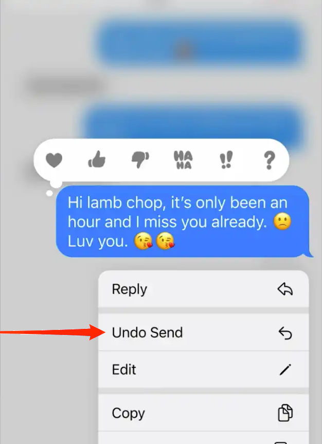 Unsend a Message on iPhone