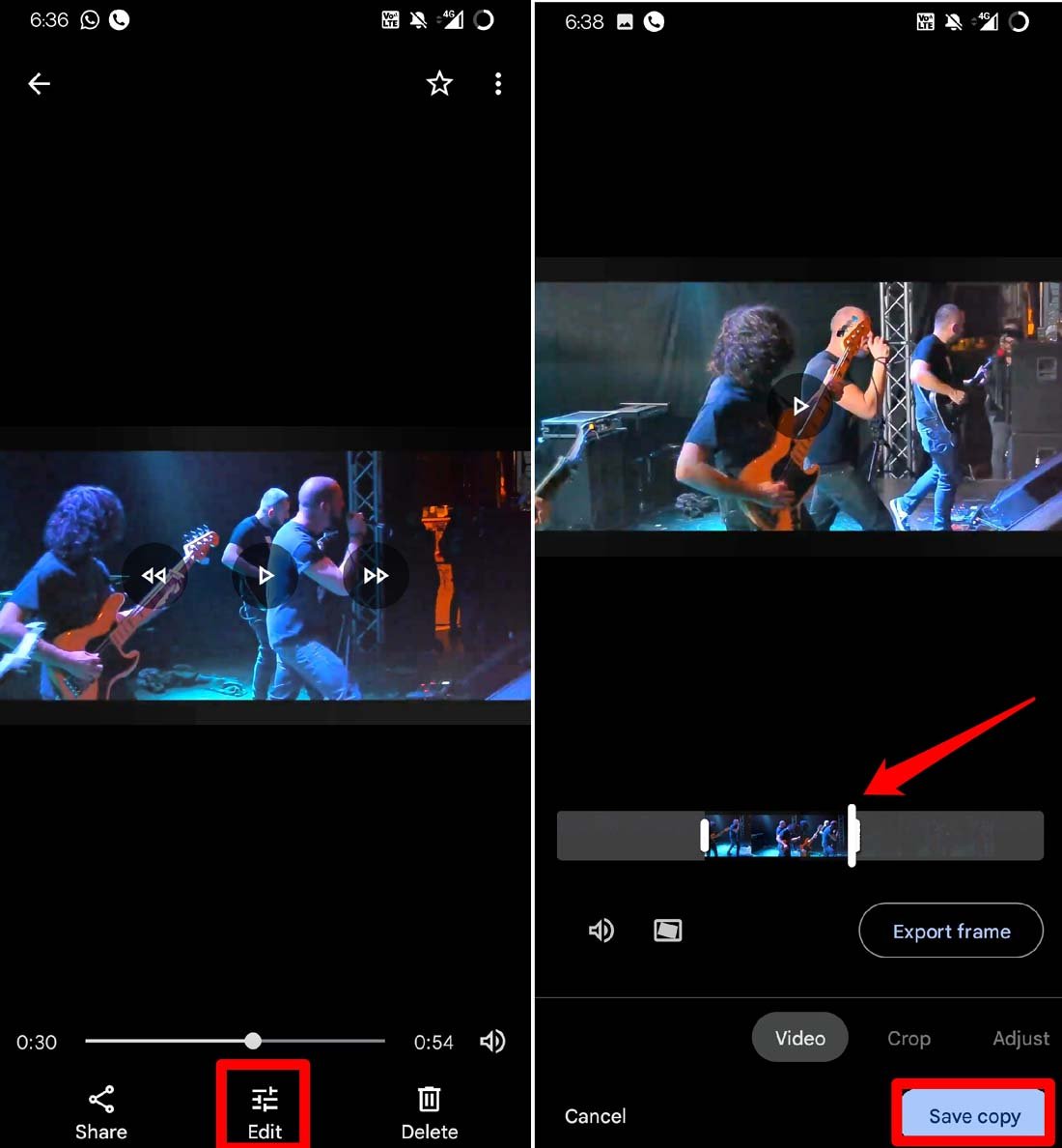 How to trim a video on Google Photos