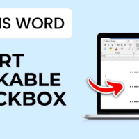 How to Add Checkboxes to Word Document 2
