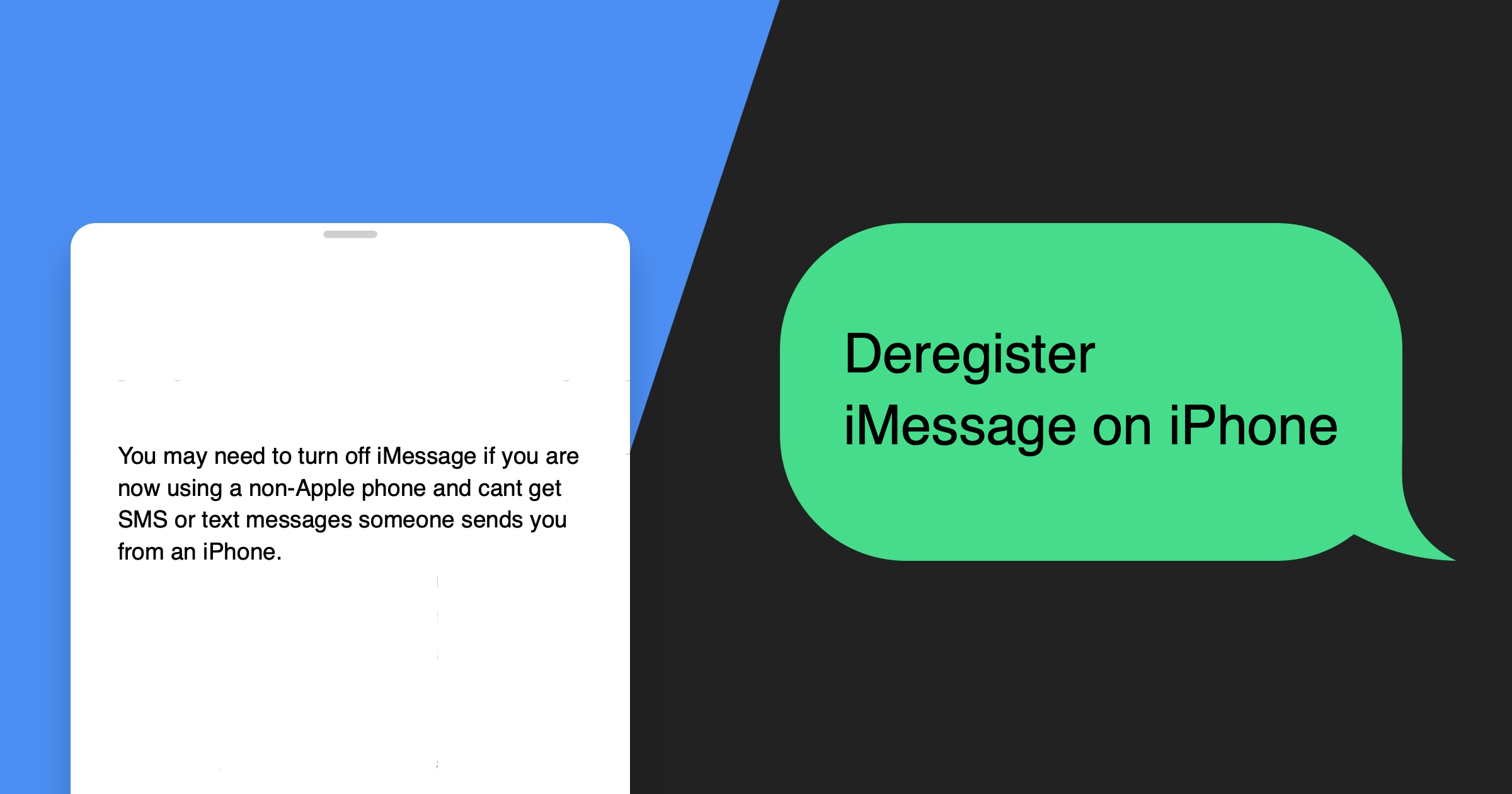 How to Deregister iMessage on iPhone 3