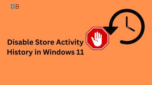 How to Disable Store Activity History in Windows 11