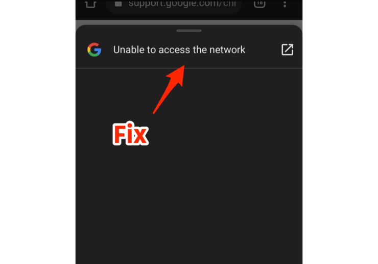 Unable to Access Network: Fix Chrome Contextual Search Error 1