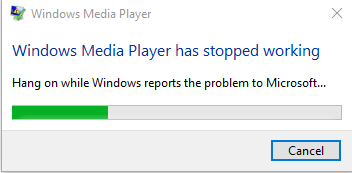 Проигрыватель Windows Media перестал работать