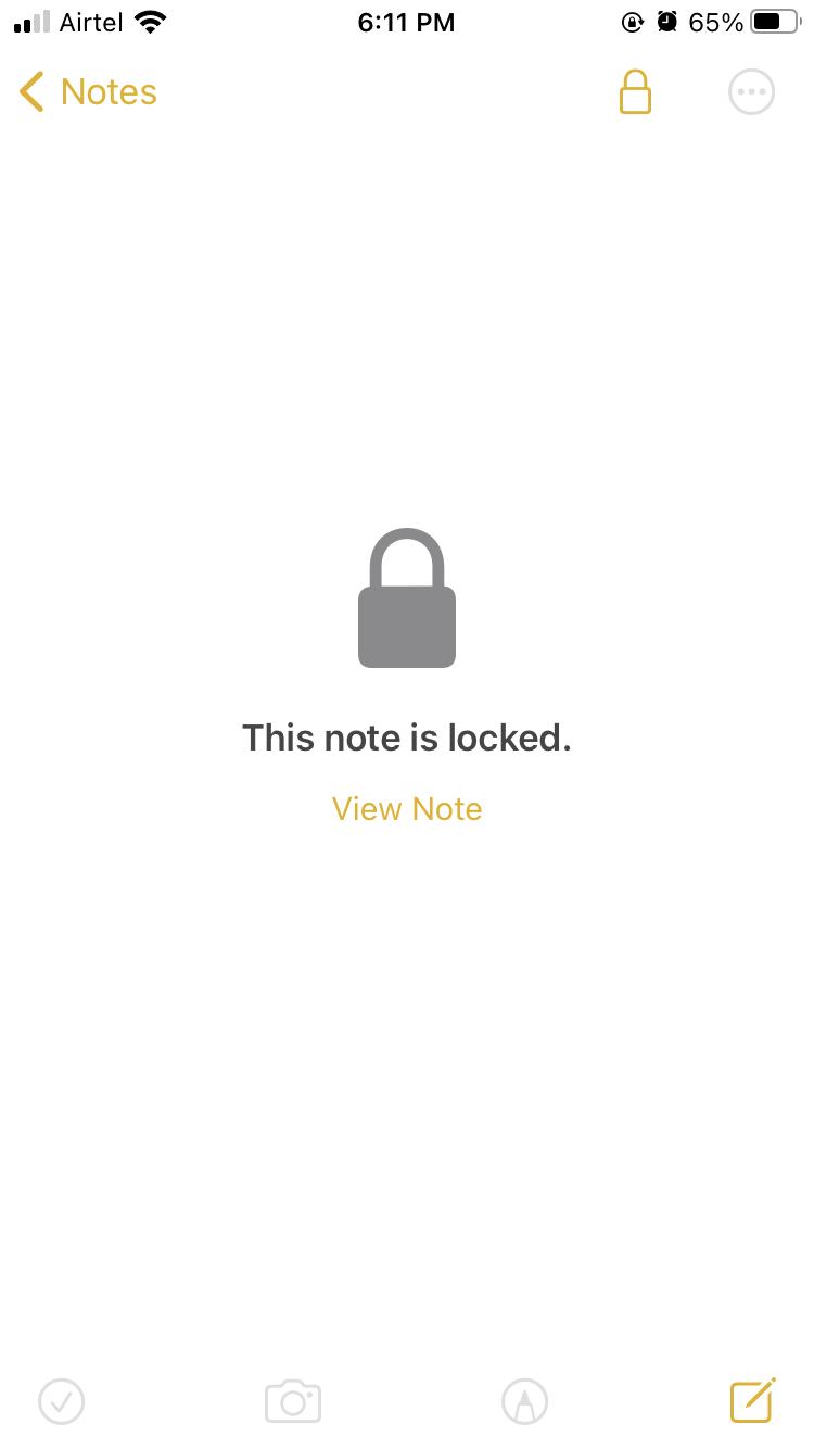 note locked iphone