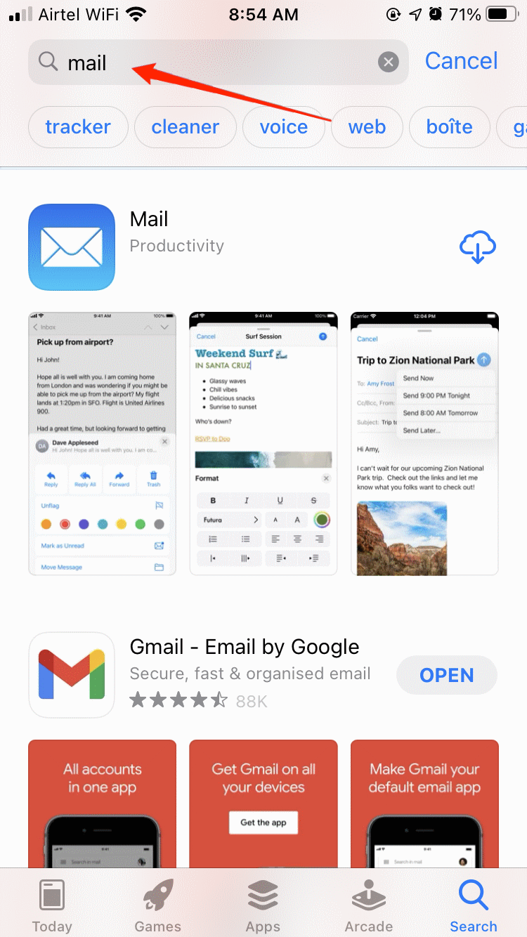 mail app appstore