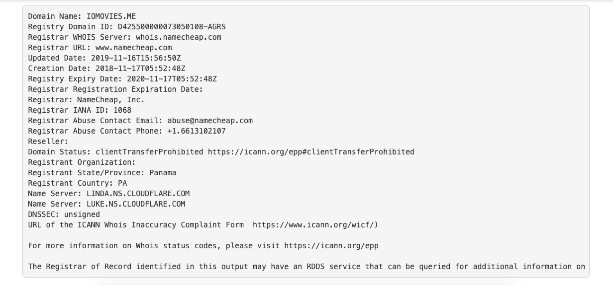 IOMovies Whois