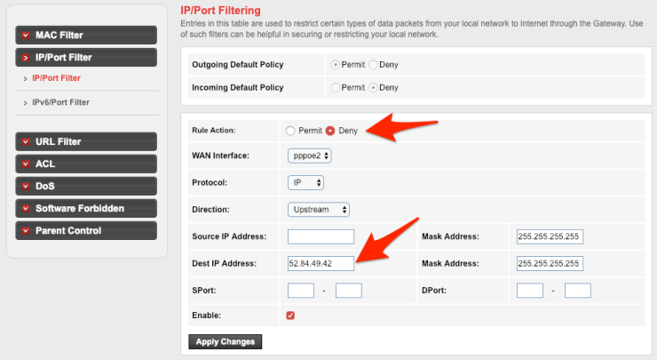 Block Websites From Network Access In Wifi Router Settings Digitbin - block roblox firewall