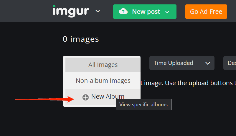 create new album in imgur