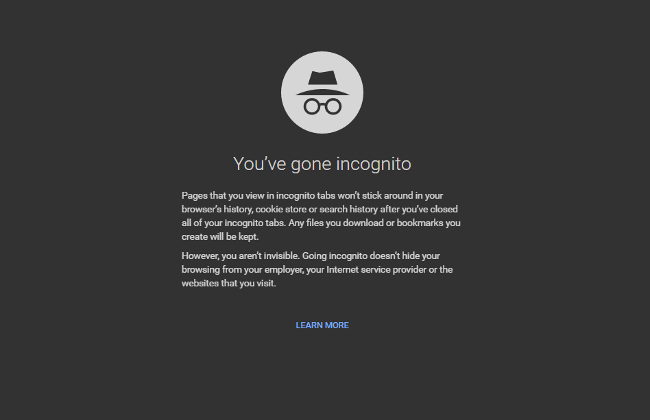 Incognito browsing doesn't help you from your ISP protection