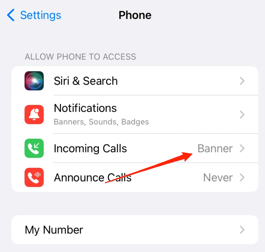 iphone call screen settings