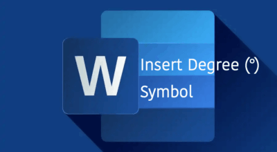 Insert Degree Symbol in Microsoft Word