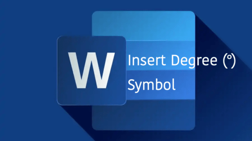 Insert Degree Symbol in Microsoft Word