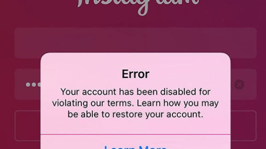 Instagram Account Disabled