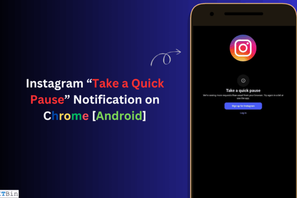 Instagram-Take-a-Quick Pause Notification on Chrome browser