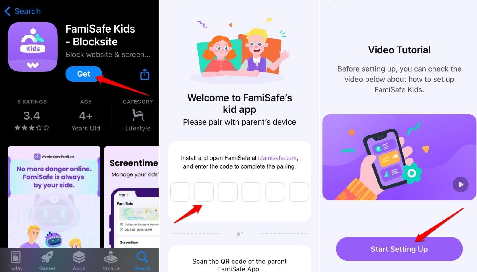 Install FamiSafe Kids app