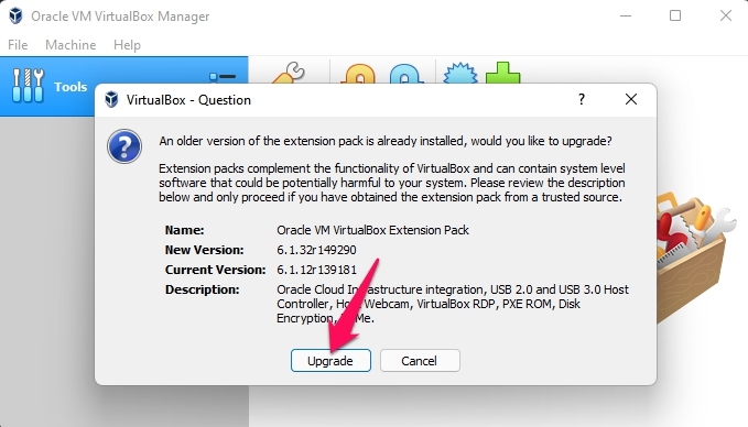 Install VirtualPack Extension-1