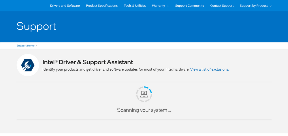 Intel Driver and Support Assistant