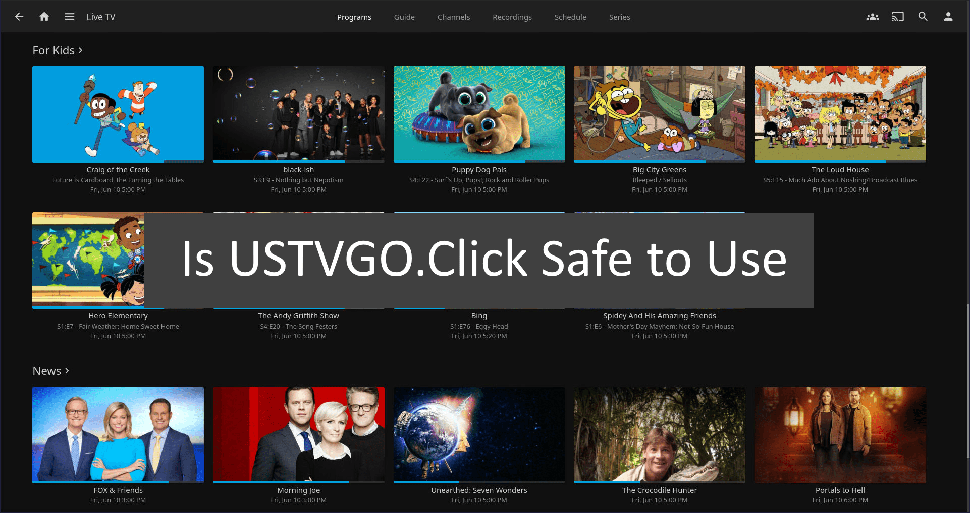 Is USTVGO.Click Safe to Use
