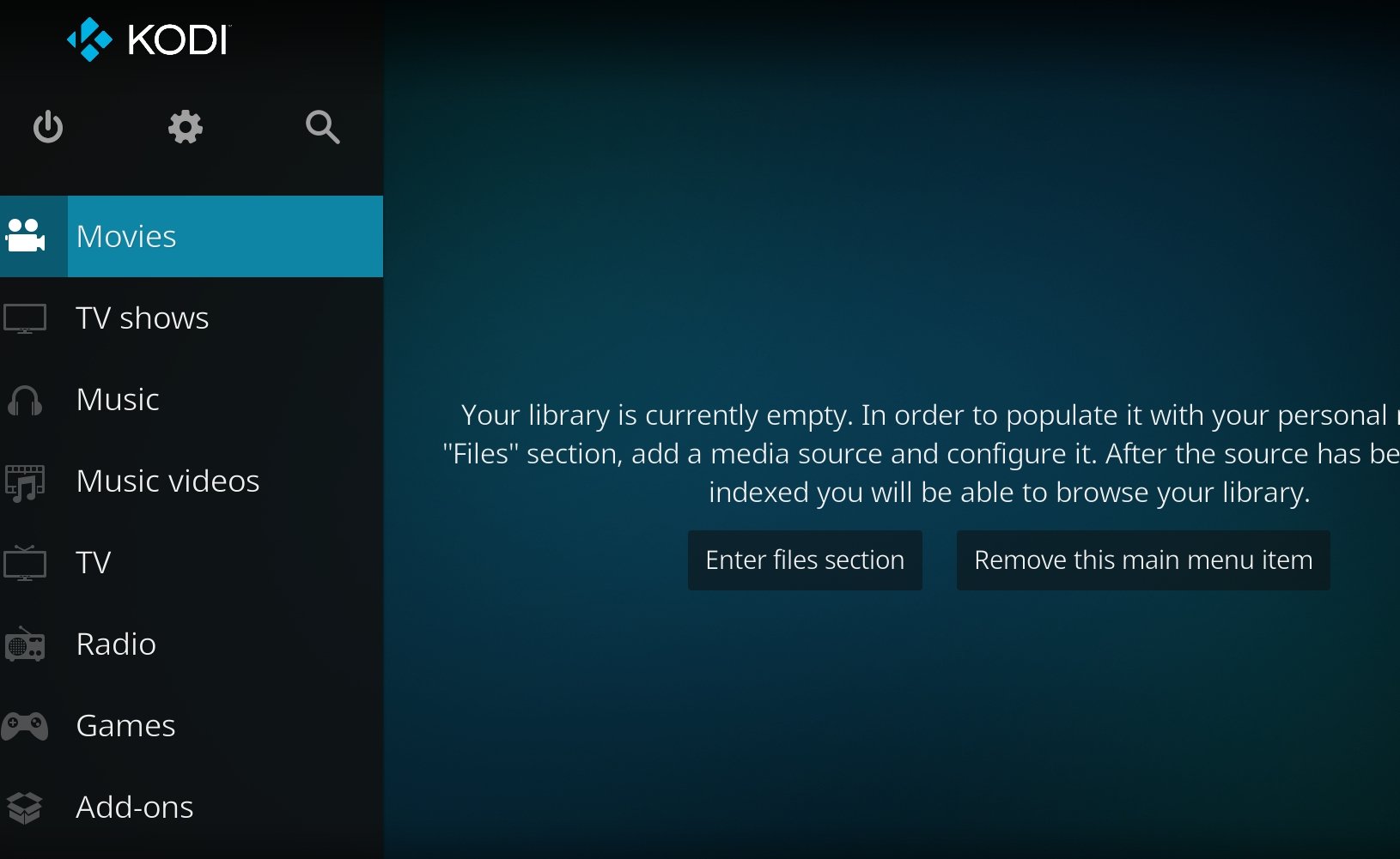 KODI interface