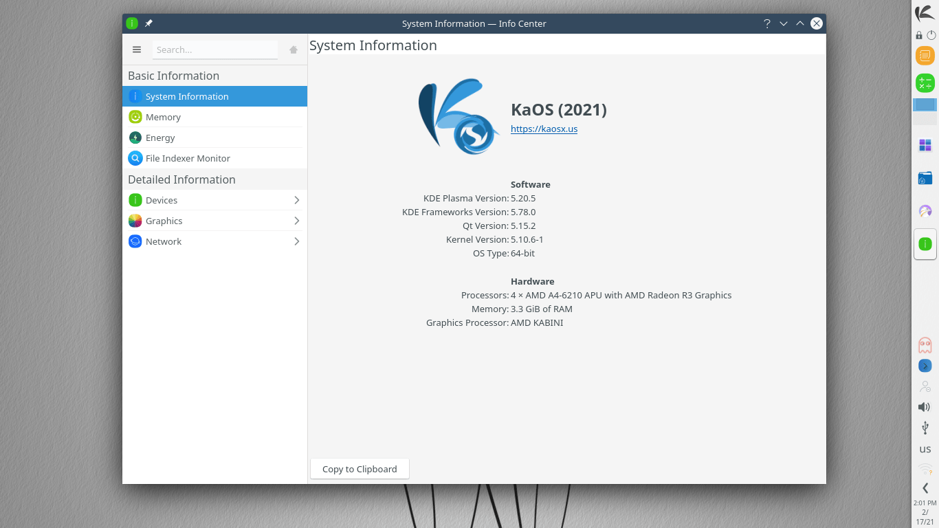 KaOS Hardware Information