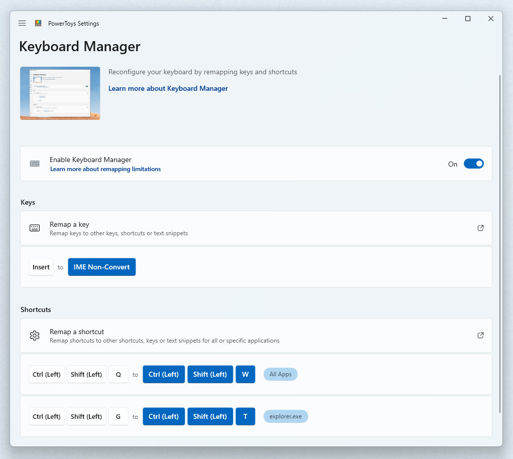 Keyboard Manager