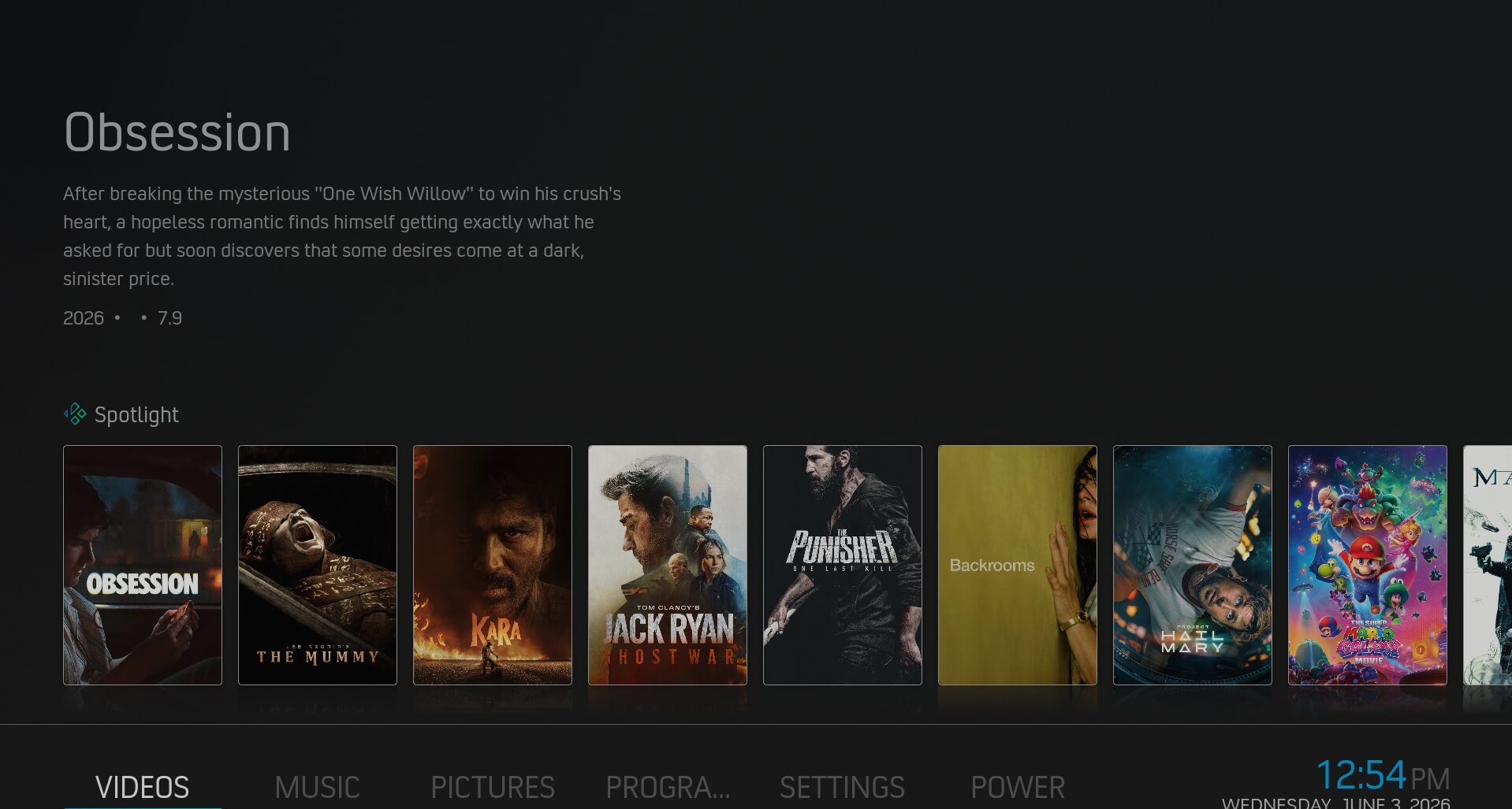Kodi skin Zephyr