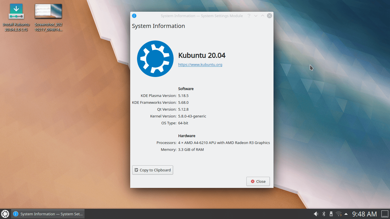 Kubuntu System Hardware