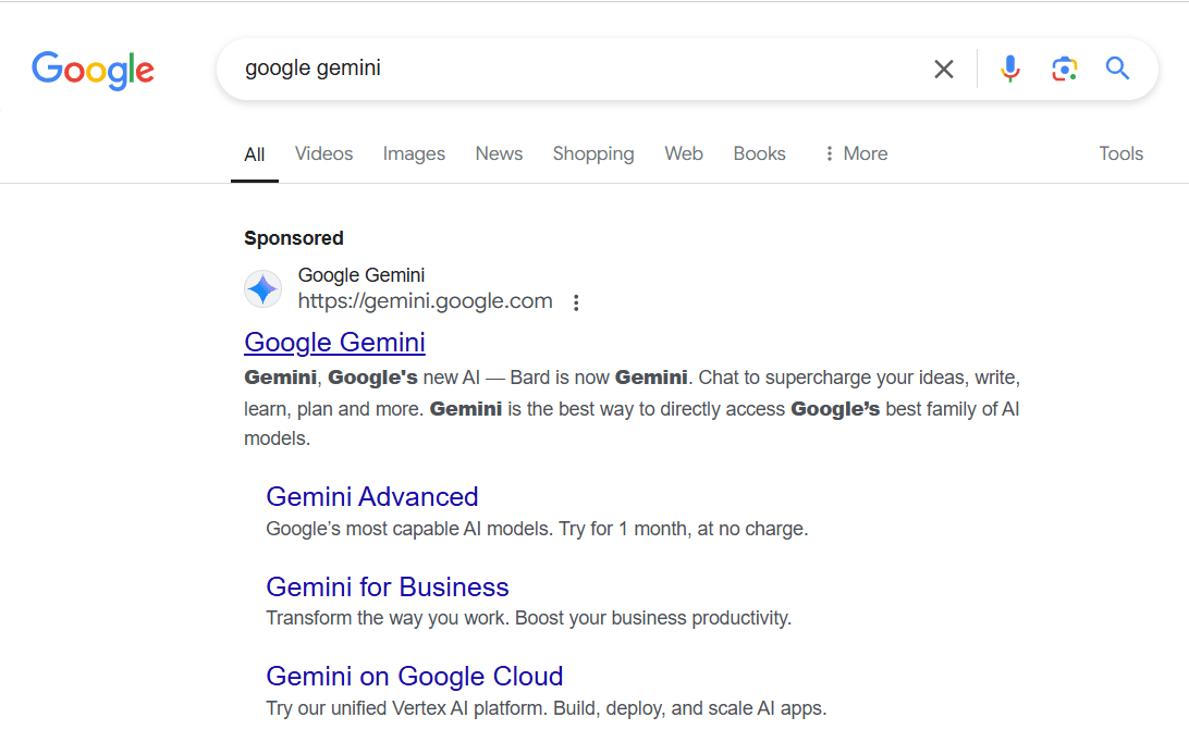 Launch Google Gemini on any browser and log in to your account