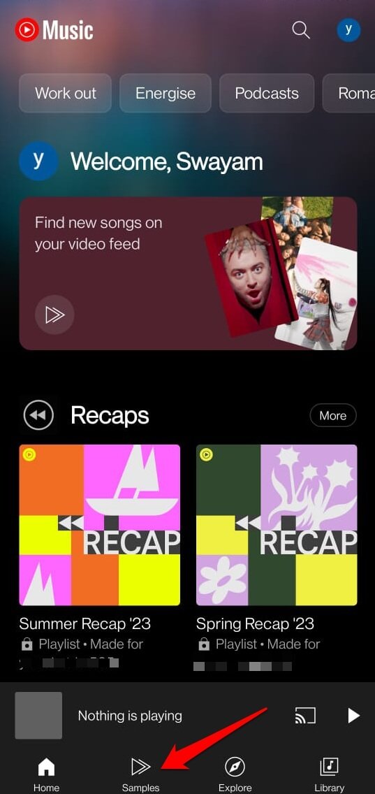 Launch YouTube Music samples