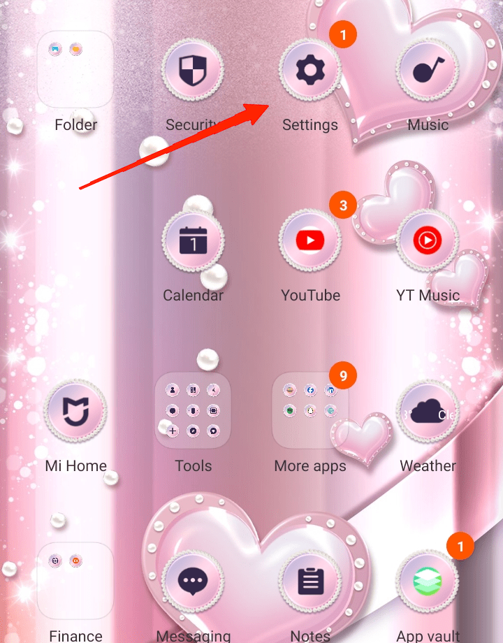 Launch the Settings app.