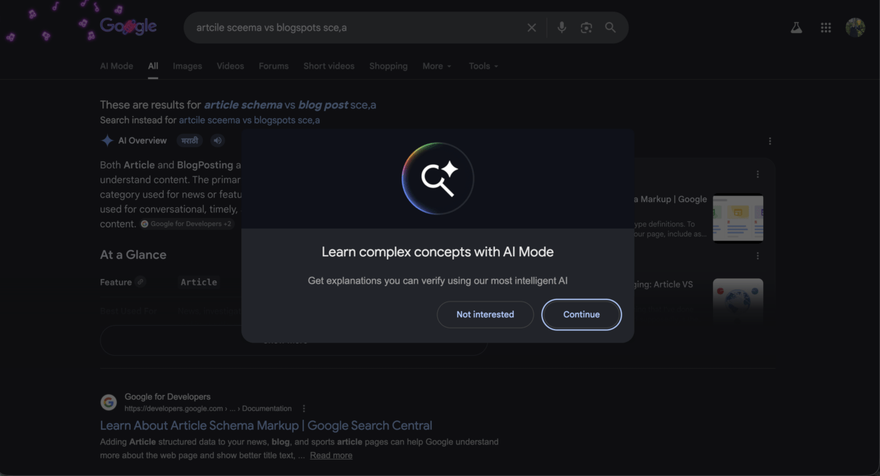 Learn complex concepts with AI mode