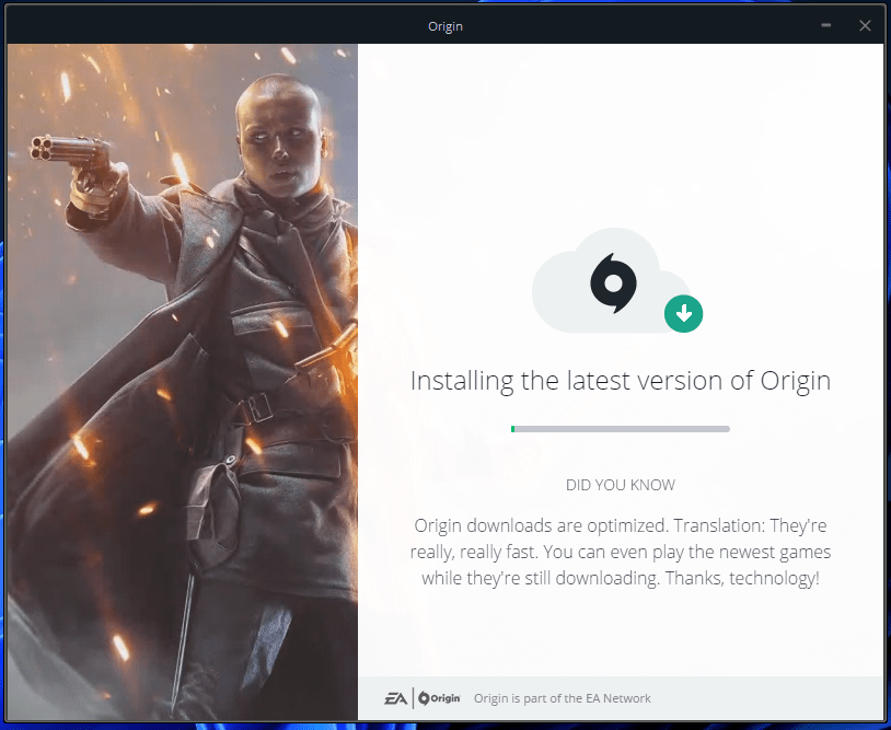 EA Origin has been replaced with a new, faster PC app