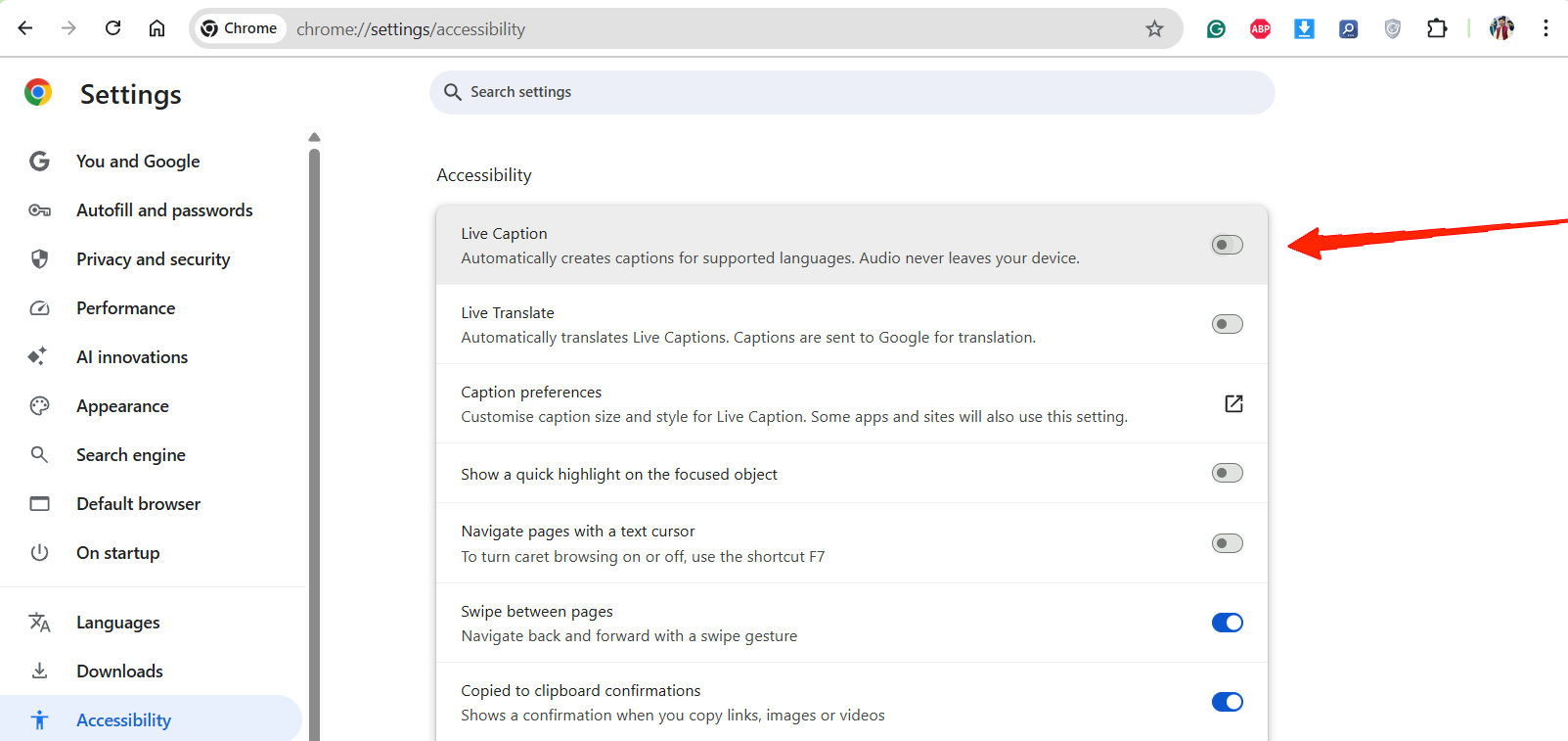 Live Caption for Any Video