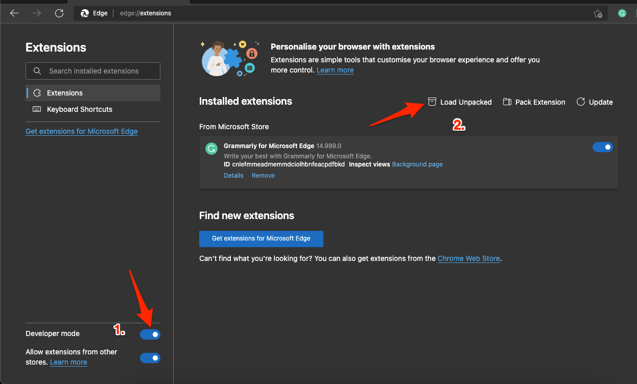 How to Manually Install Extensions on Edge Browser  - 89