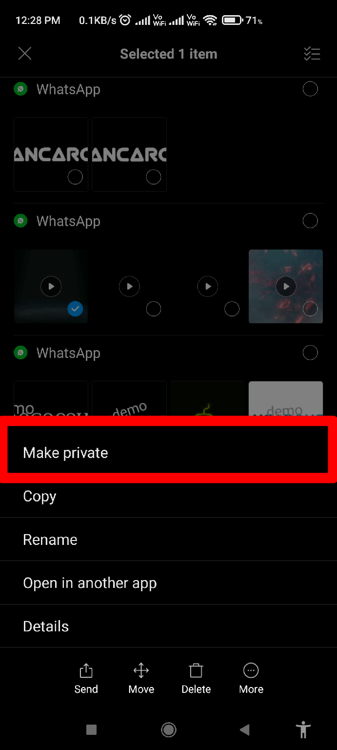 Make Any File Private Option
