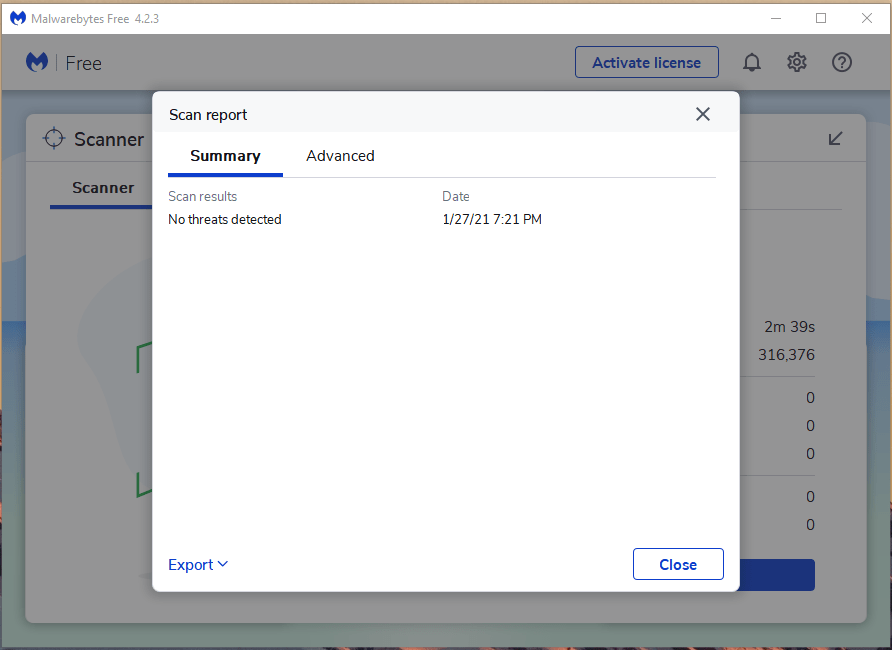 Malrwarebytes Malware Scanner