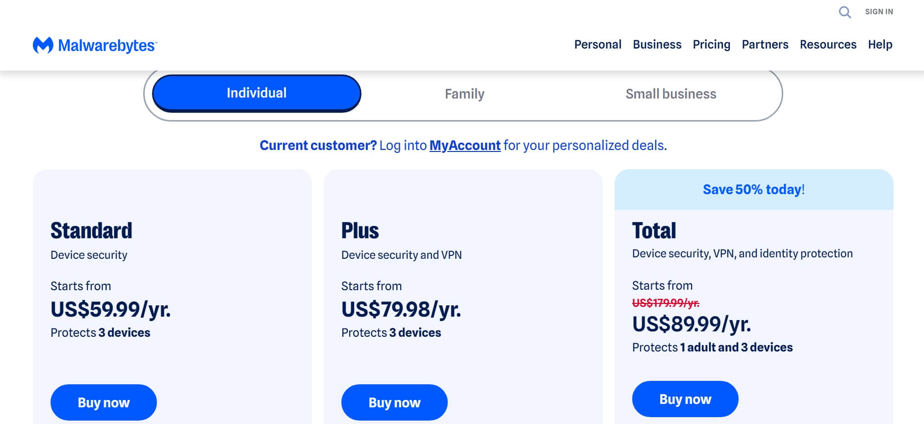 Malwarebytes price