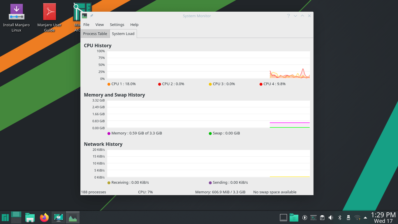 Manjaro Linux System Stats