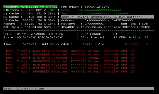 MemTest86 will launch on its own and begin testing your computer’s memory. The test may take several hours, depending on how much RAM your computer has.