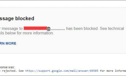 Message Blocked Gmail