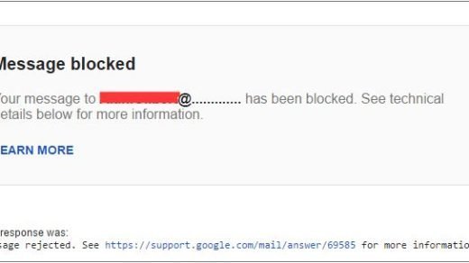 Message Blocked Gmail