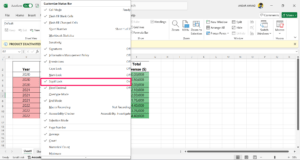 Disable Scroll Lock in Excel Status Bar