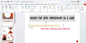 Insert PDF file as a link