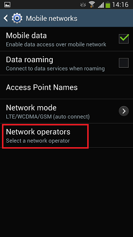 Mobile Network Android